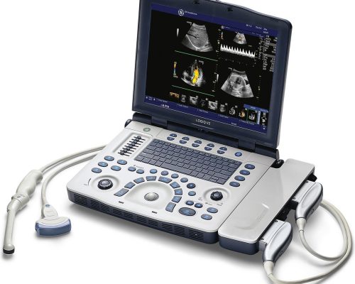 GE_V2_portable_ultrasound_machine_with_dual_transducer_probes